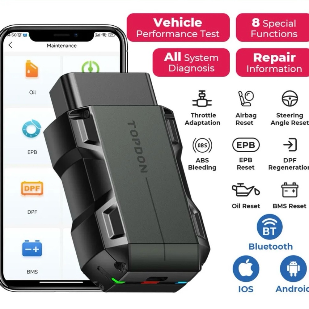 TOPDON Topscan OBD2 Scanner Code Reader Full System Car Diagnostic Tool 2024 NEW